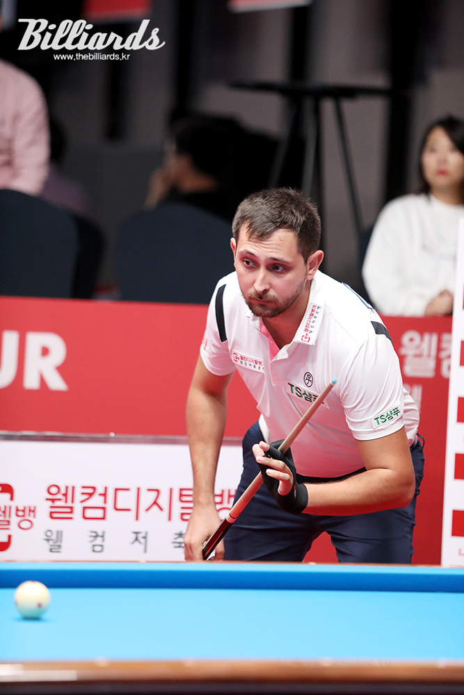 스페인의 데이비드 마르티네스는 한국의 정찬국을 3-1로 꺾고 외국선수 중 유일하게 8강 무대를 밟았다.   사진=김주석 기자