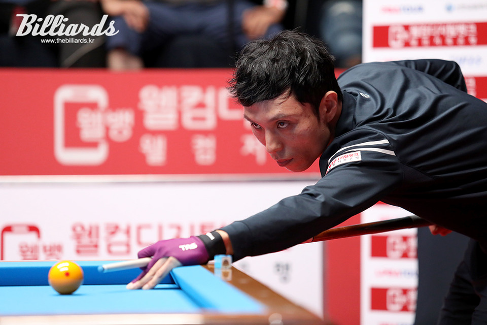 최원준은 결승 초반부터 세트 막판 뒷심을 발휘하며 승리를 거둬 3-1로 리드했다.  사진=이용휘 기자