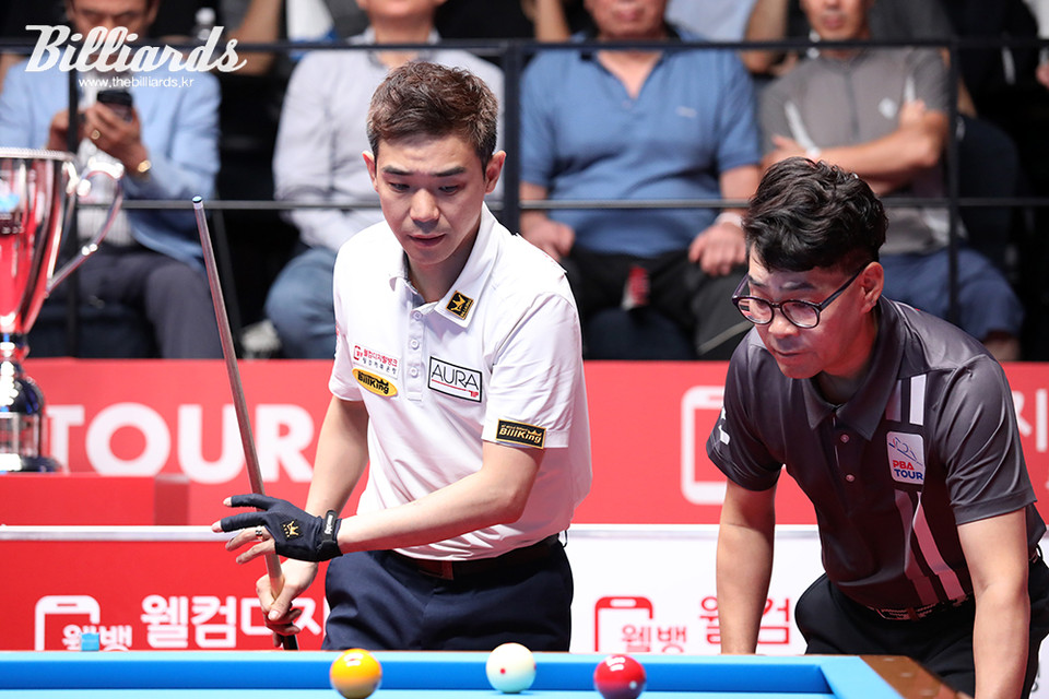 파이팅 좋은 정경섭은 포기하지 않고 끝까지 쫓아갔지만, 최원준의 뒷심이 살아나면서 아쉽게 패하고 말았다.  사진=이용휘 기자