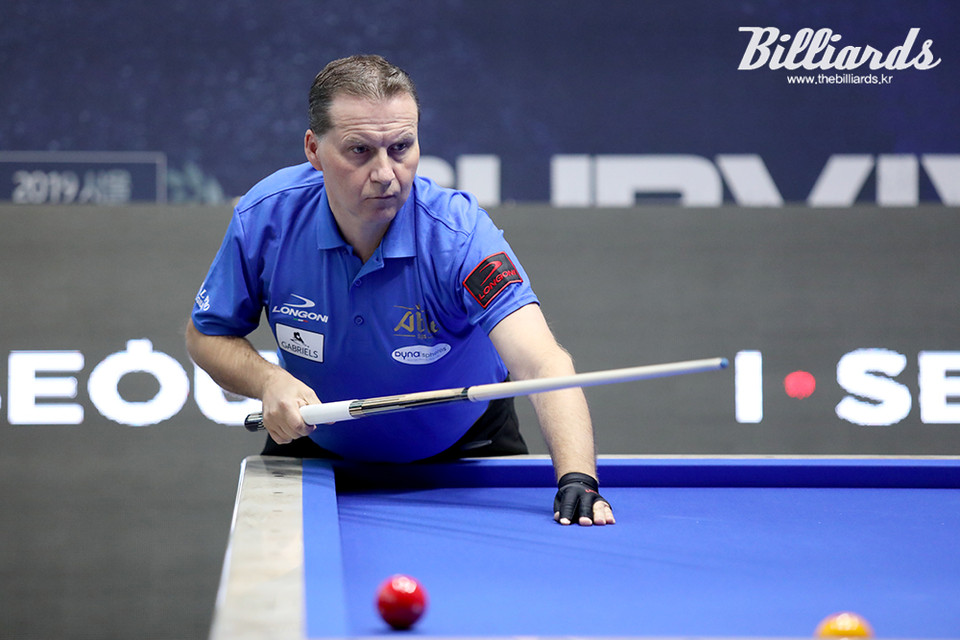 에디 멕스(벨기에)는 지난해 11월 8일에 자신이 세웠던 누적 163점 대기록을 아이러니하게도 이번 경기에서 사이그너가 갱신하는 장면을 직접 지켜봤다. 멕스는 막판 투 타석 동안 적중한 9타에 힘입어 조 2위로 준결승에 진출했다.   사진=김민영 기자