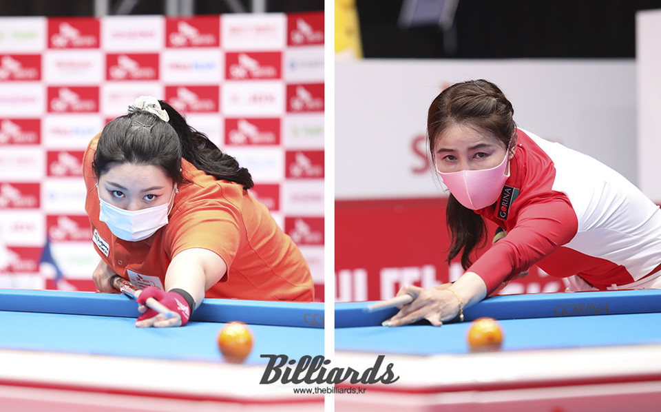 결승에 진출한 김예은(왼쪽)과 박지현.  사진=김민영 기자