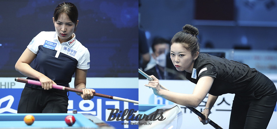 스롱 피아비와 김가영이 '블루원리조트 LPBA 챔피언십' 결승에서 첫 대결을 치른다.  사진=이용휘 기자