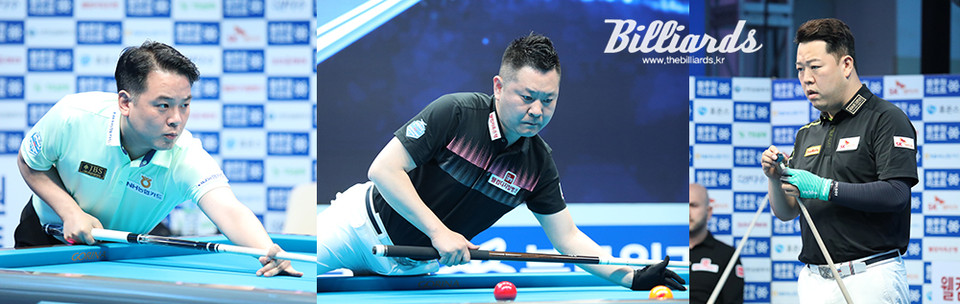 8강에 무사히 안착한 조재호-서현민-강동궁.  사진=이용휘 기자