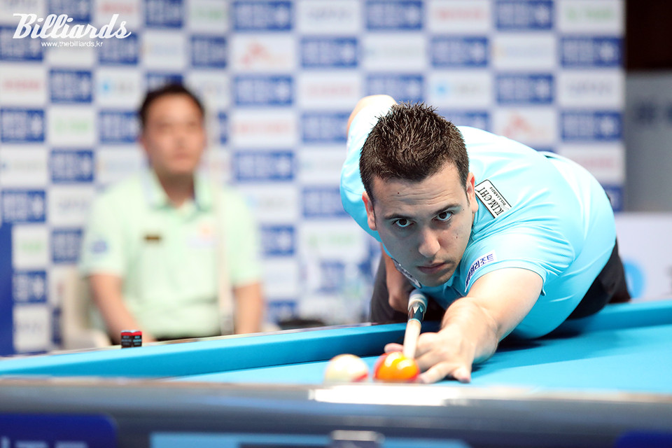 '월드챔피언' 자파타는 난적 조재호를 세트스코어 3-2로 누르고 힘겹게 준결승에 올라갔다.  사진=이용휘 기자