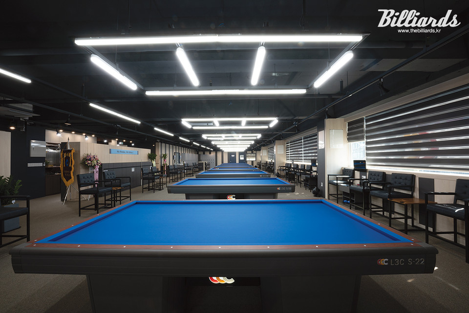 '레이아웃 3쿠션 당구대회'가 개최되는 L3C소래캐롬클럽 경기장.  사진=빌리어즈DB