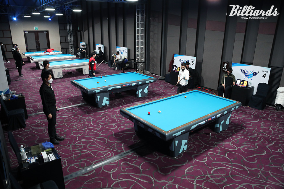 지난 3차 투어 PBA 128강전 경기 장면.  사진=이용휘 기자