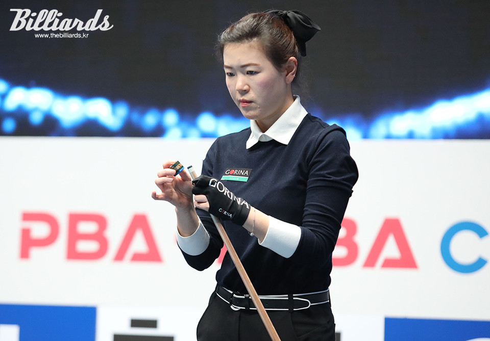 64강전 전체 1위로 32강에 오른 이지연.  사진=빌리어즈B