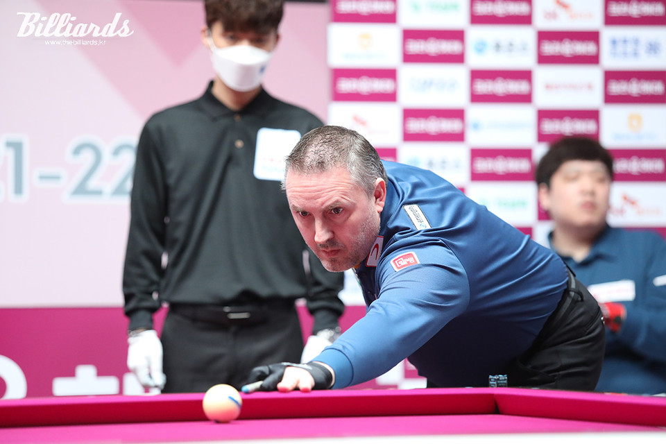 32강에 진출한 '투어 최다승(3승)' 도전자 프레데릭 쿠드롱(웰컴저축은행).  사진=이용휘 기자