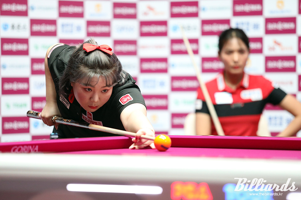 풀세트 접전 끝에 끝내 결승행 티켓을 손에 넣은 김예은.  사진=이용휘 기자