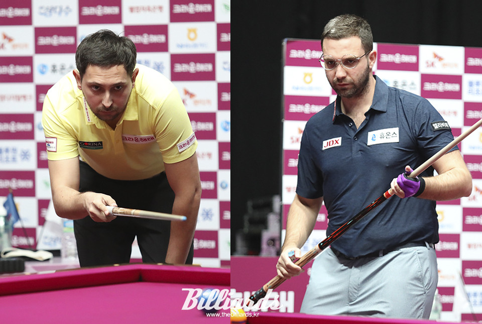 8강에 오른 하비에르 팔라존(좌)과 다비드 마르티네스(우).  사진=이용휘 기자