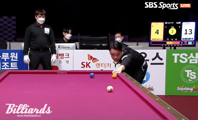 조재호는 '스페인 3인방' 중의 한 명인 다비드 자파타를 막지 못해 준결승 진출이 좌절되었다.  사진=중계화면 갈무리