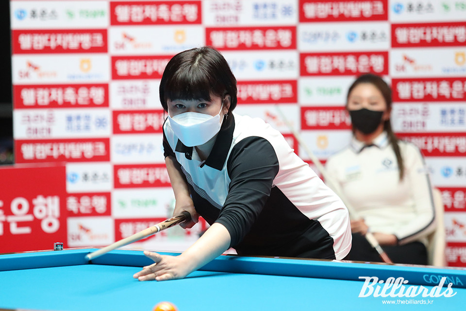 김가영과 16강전 대결을 벌인 최은진.  사진=고양/김민영 기자