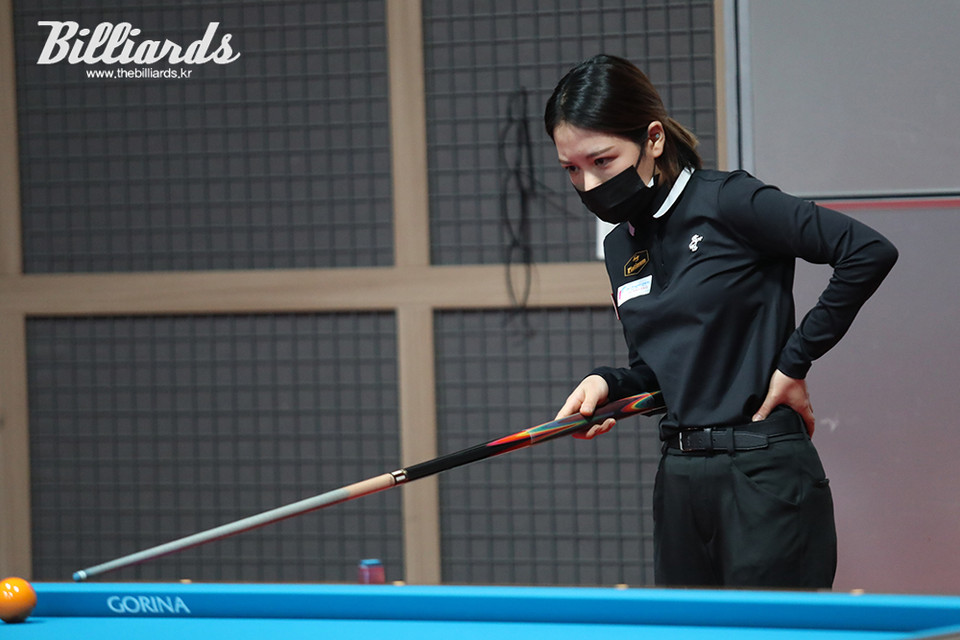 서한솔과의 치열한 접전 끝에 8강전 진출에 성공한 김민영.  사진=고양/김민영 기자