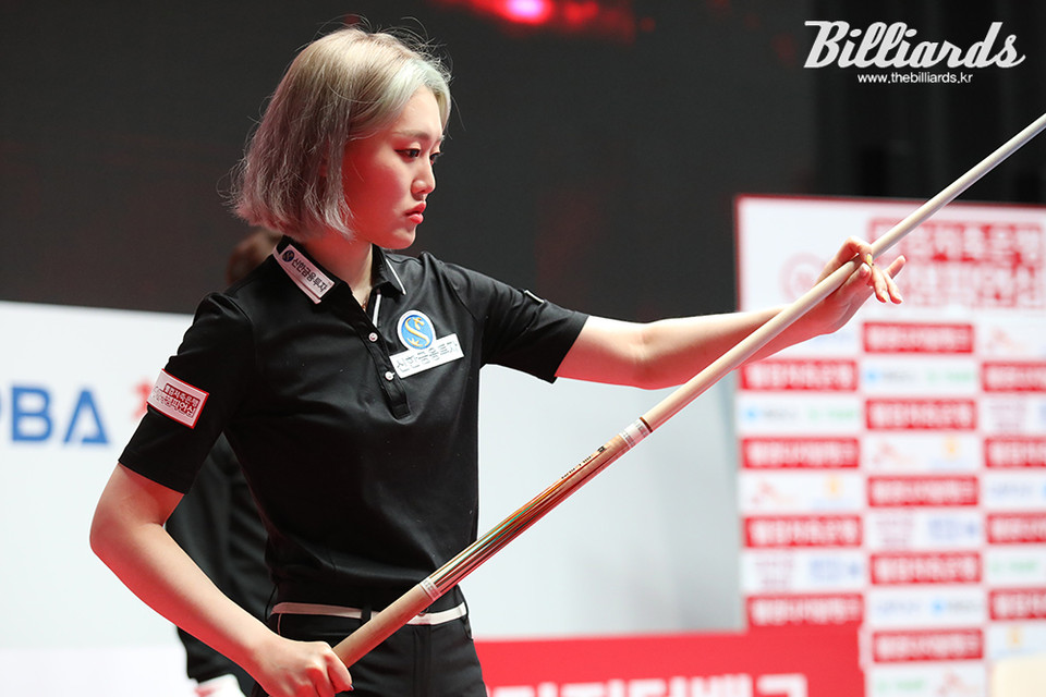 역전승으로 최혜미를 꺾고 준결승전에 오른 김보미.  사진=고양/이용휘 기자