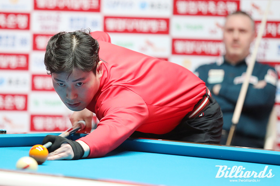 첫 8강 진출로 당구팬들에게 이름을 알린 노병찬.  사진=고양/이용휘 기자