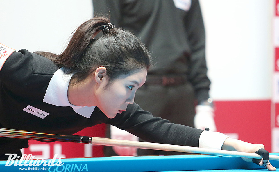 김민아와 차유람을 연달아 꺾고 2승을 거둔 이우경.  사진=프로당구협회 제공