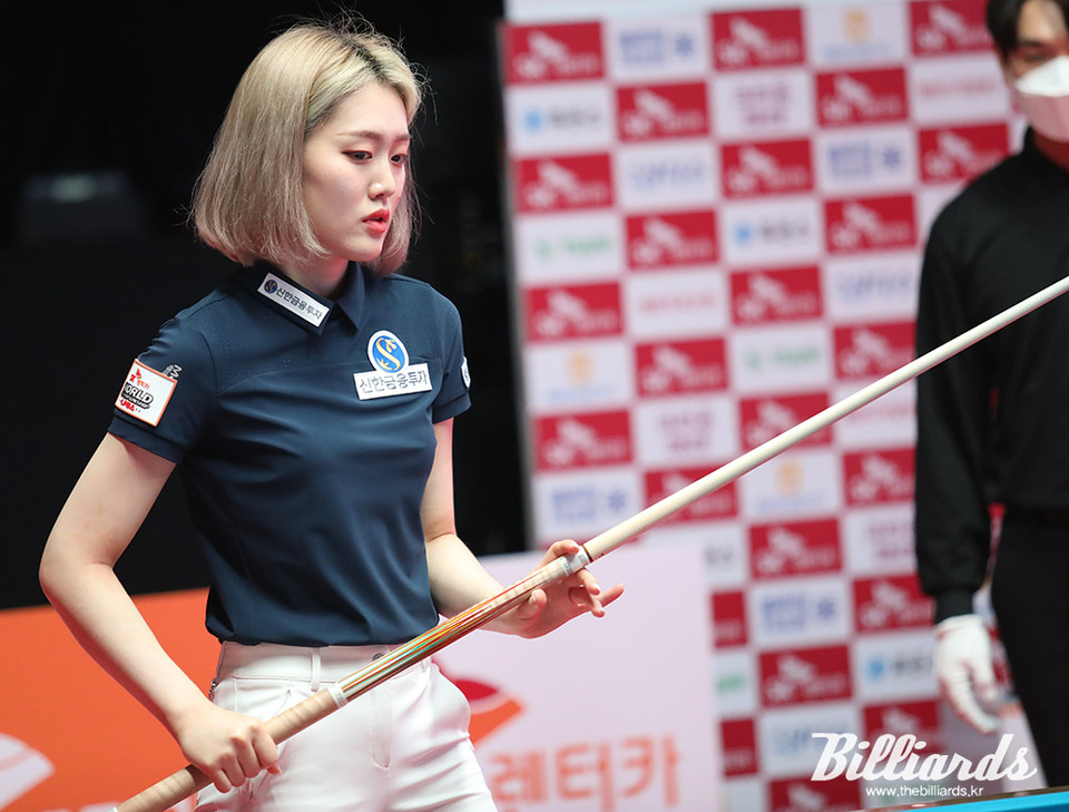 스롱 피아비에 막혀 결승 진출이 좌절된 김보미.  사진=고양/김민영 기자