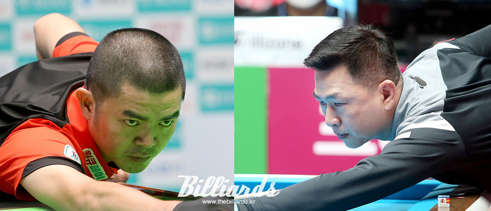 128강을 통과한 '베트남 투톱' 응우옌꾸억응우옌(하나카드)과 마민깜(NH농협카드).  사진=PBA 제공