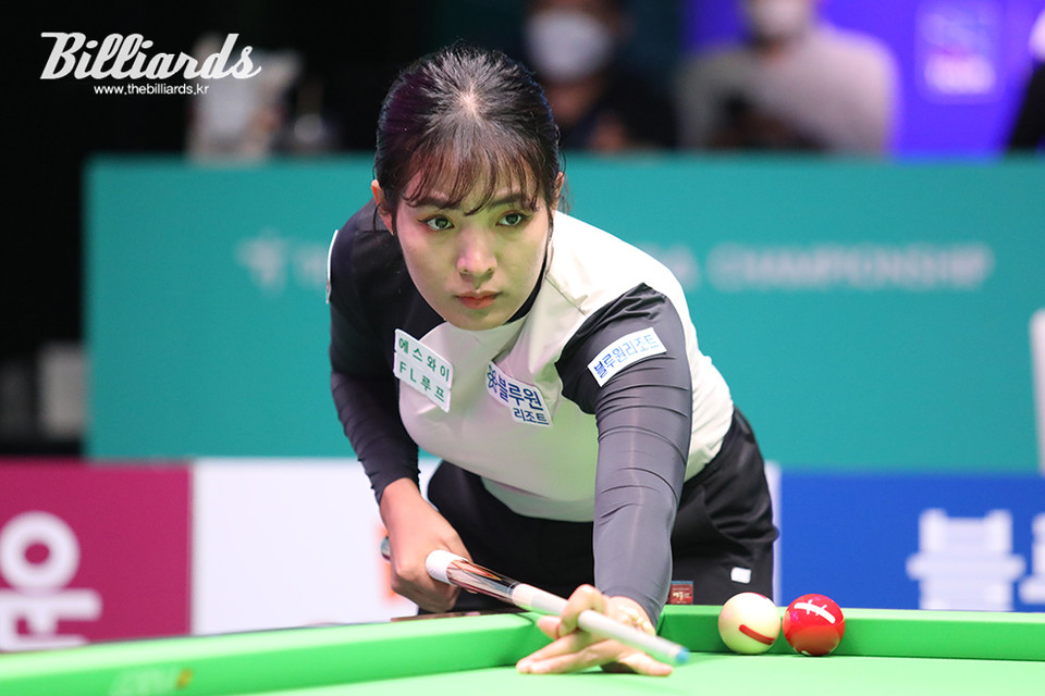 64강전에서 122점의 고득점을 올리고 32강에 오른 스롱 피아비(블루원리조트).  사진=빌리어즈 자료사진