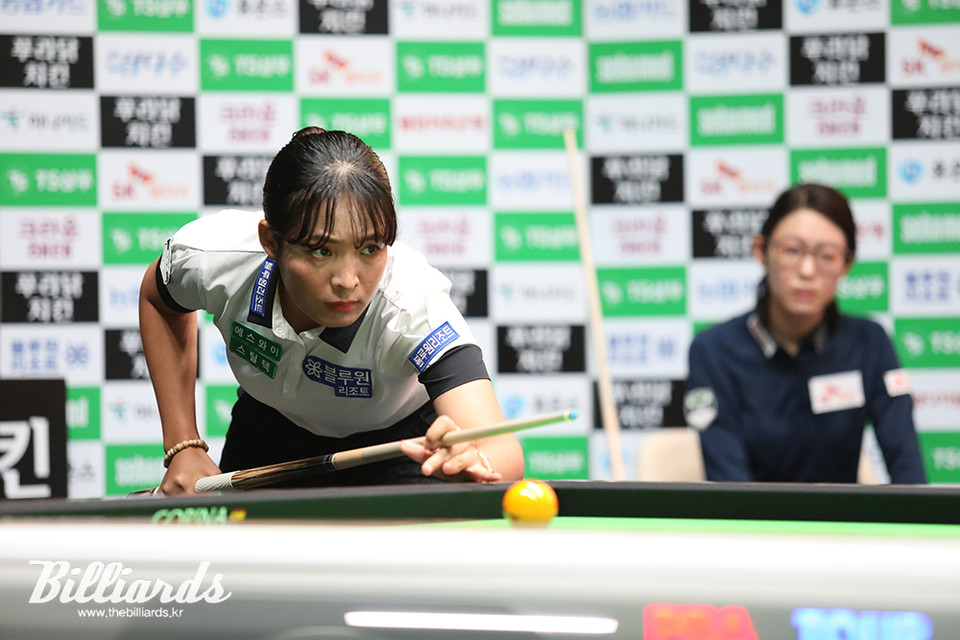 히다 오리에와 힘겨운 싸움을 벌인 스롱 피아비(블루원리조트).  사진=고양/이용휘 기자