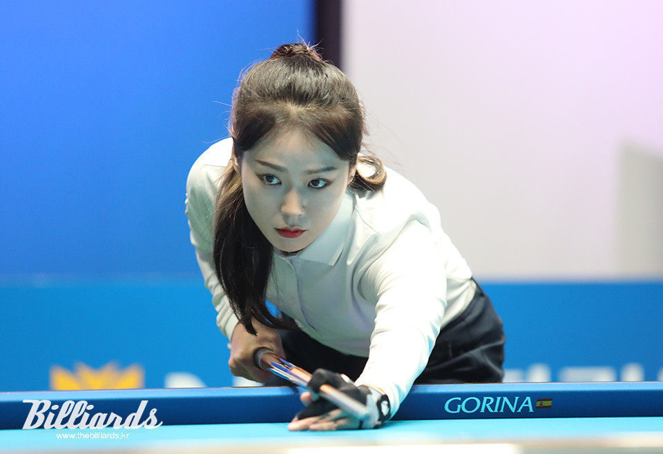 임경진을 2-0으로 꺾고 8강에 오른 정다혜. 사진=고양/이용휘 기자