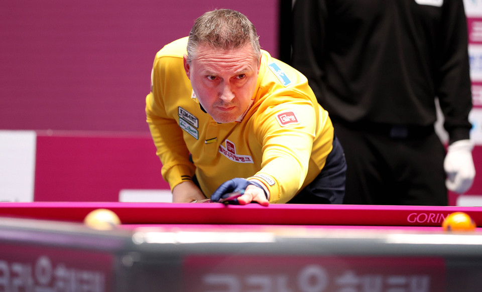 프로 최강자인 쿠드롱은 '대항마' 카시도코스타스와 상대 전적에서 2승 3패가 됐다.  사진=PBA 제공