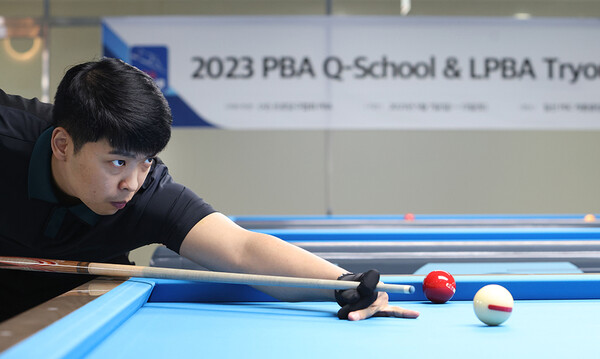 PBA 큐스쿨 1라운드 첫날 1위로 일찌감치 2라운드에 진출한 홍종명. 사진=PBA 제공