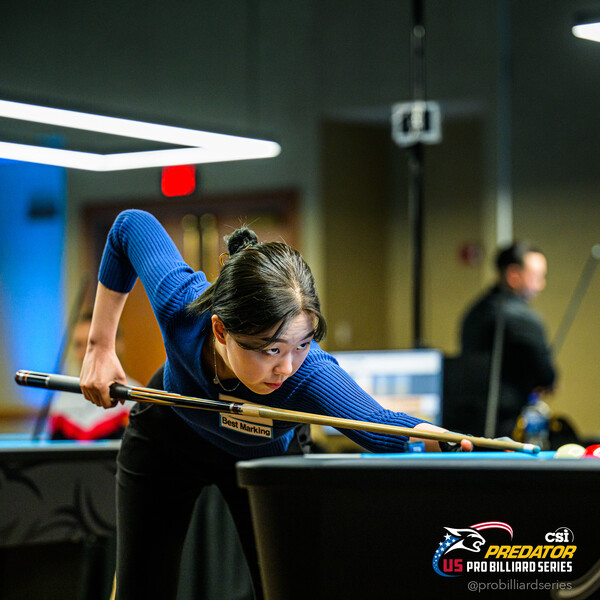 서서아(21)가 '2023 위스콘신 여자 오픈(10볼)' 본선 16강에 가볍게 진출했다.  사진=프레데터 제공