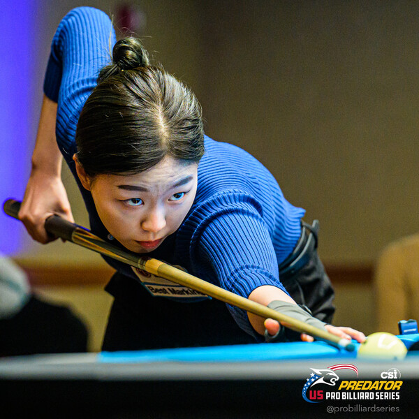 서서아(전남)가 '위스콘신 오픈' 8강에서 세계랭킹 1위 저우제위(대만)에게 0 대 2로 패해 준결승 진출에 실패했다.   사진=프레데터 제공