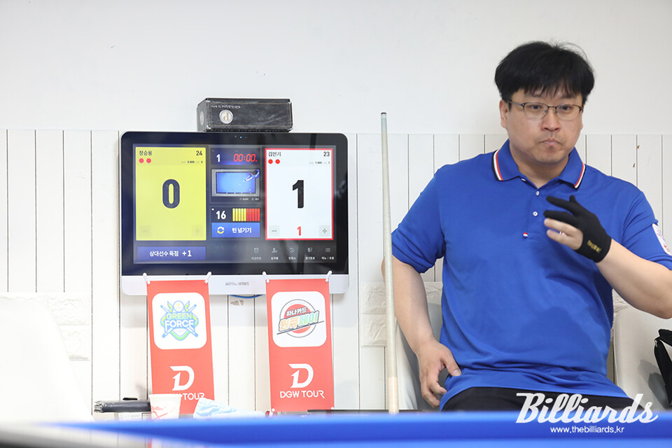 이번 대회는 빌리보드의 대회시스템을 이용해 진행되었다. 사진=이용휘 기자