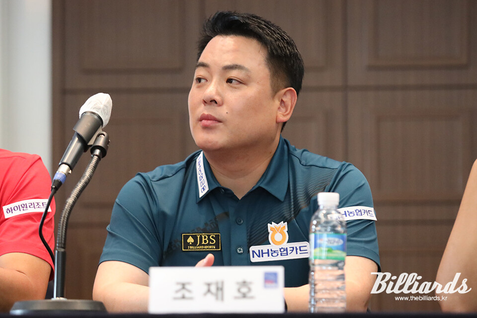 2023-24시즌 개막전을 앞두고 'PBA 미디어데이'에 참석한 조재호. 사진=이용휘 기자