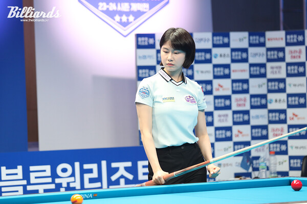 지난 시즌 개막전 준우승자 이미래는 16강에서 김보라를 2-0으로 누르고 8강에 진출했다.   사진=김도하 기자