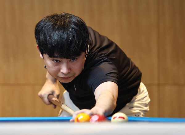 윤석현을 꺾고 32강에 진출한 정해창.  사진=PBA 제공