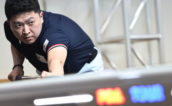 사이그너에게 아깝게 승부치기에서 패한 조건휘(SK렌터카).  사진=PBA 제공