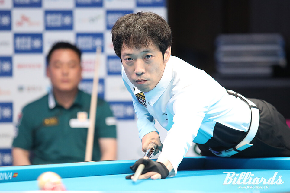 8강에서 조재호를 꺾고 개인 투어 첫 4강에 오른 박인수. 사진=이용휘 기자