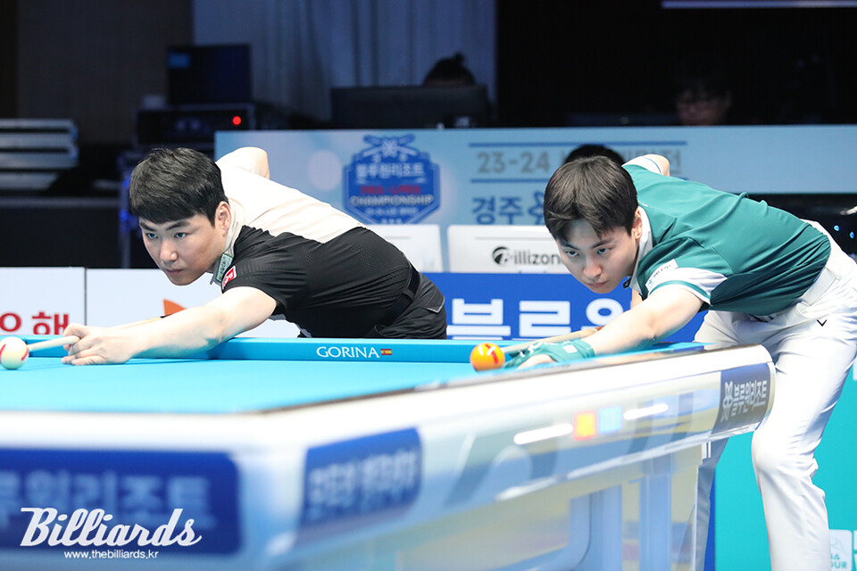 이상대과 신정주의 준결승전 뱅킹. 사진=이용휘 기자