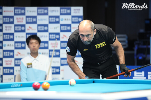 준결승전에서 샷을 준비하는 사이그너.   사진=경주/이용휘 기자