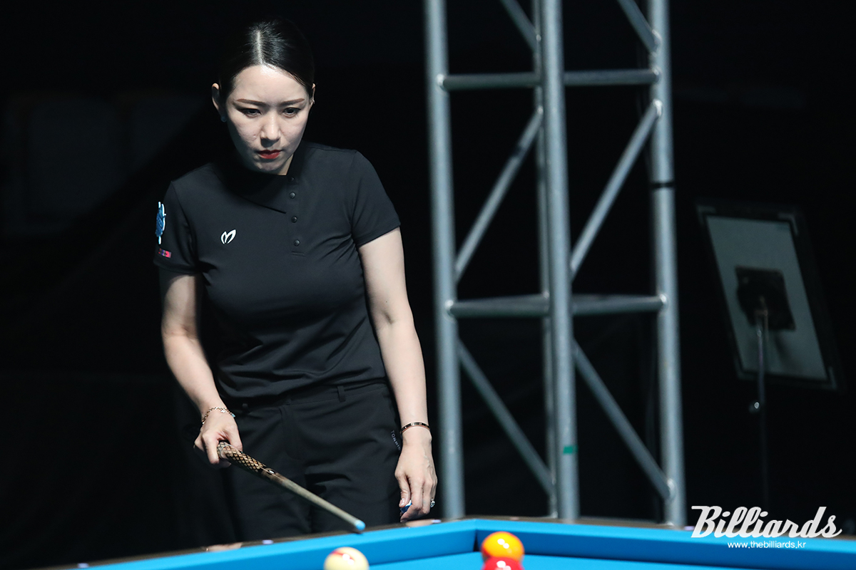 15이닝 만에 25:4로 승리하고 애버리지 1.667을 기록한 이은경. 사진=안산/김민영 기자