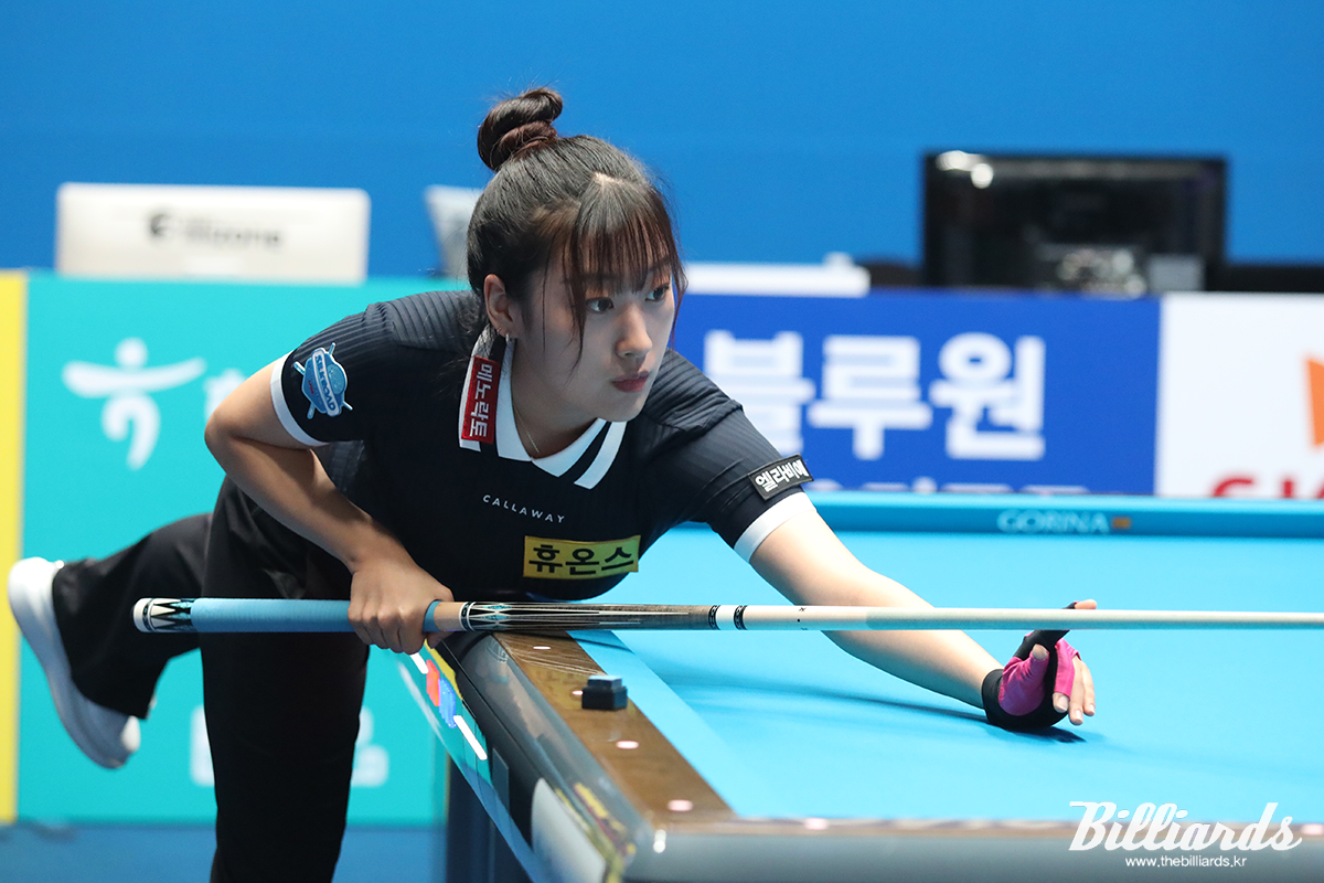 예선 2라운드에서 25:13(18이닝)로 승리한 장가연. 사진=안산/김민영 기자