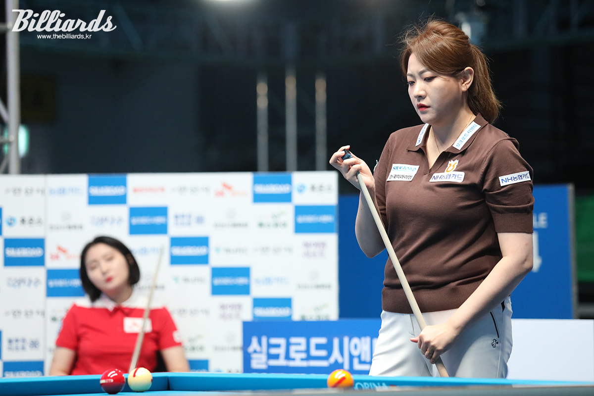 개막전 우승의 기운을 이어가지 못하고 32강에서 도전을 마친 김민아. 사진=안산/이용휘 기자