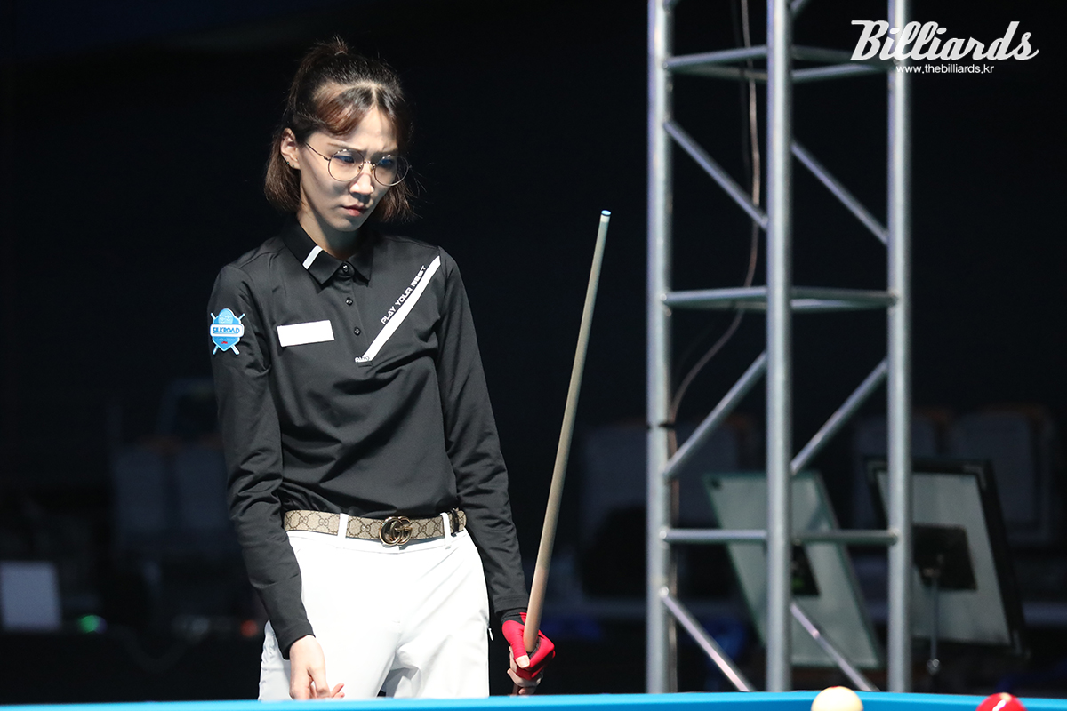 세트스코어 2-0으로 최보비를 꺾고 16강에 오른 김다희. 사진=안산/이용휘 기자