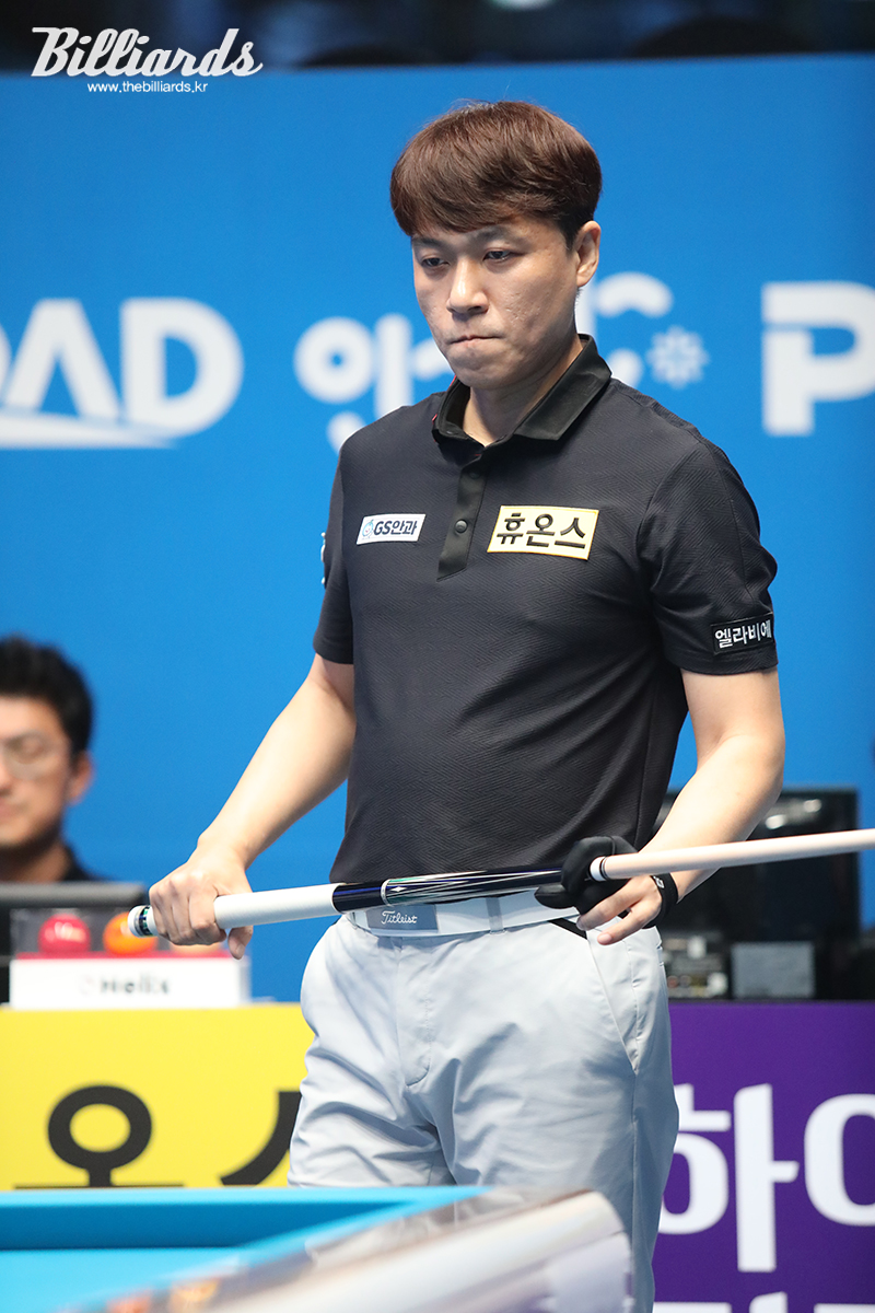 프로당구(PBA) 2차 투어에서도 128강을 통과하지 못한 최성원(휴온스).  사진=안산/이용휘 기자