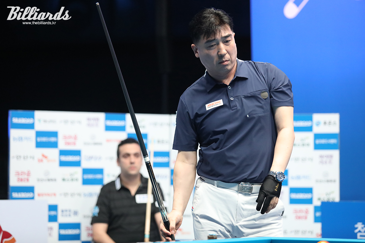 다비드 사파타(블루원리조트)를 세트스코어 3-1로 제압한 박기명.   사진=안산/이용휘 기자