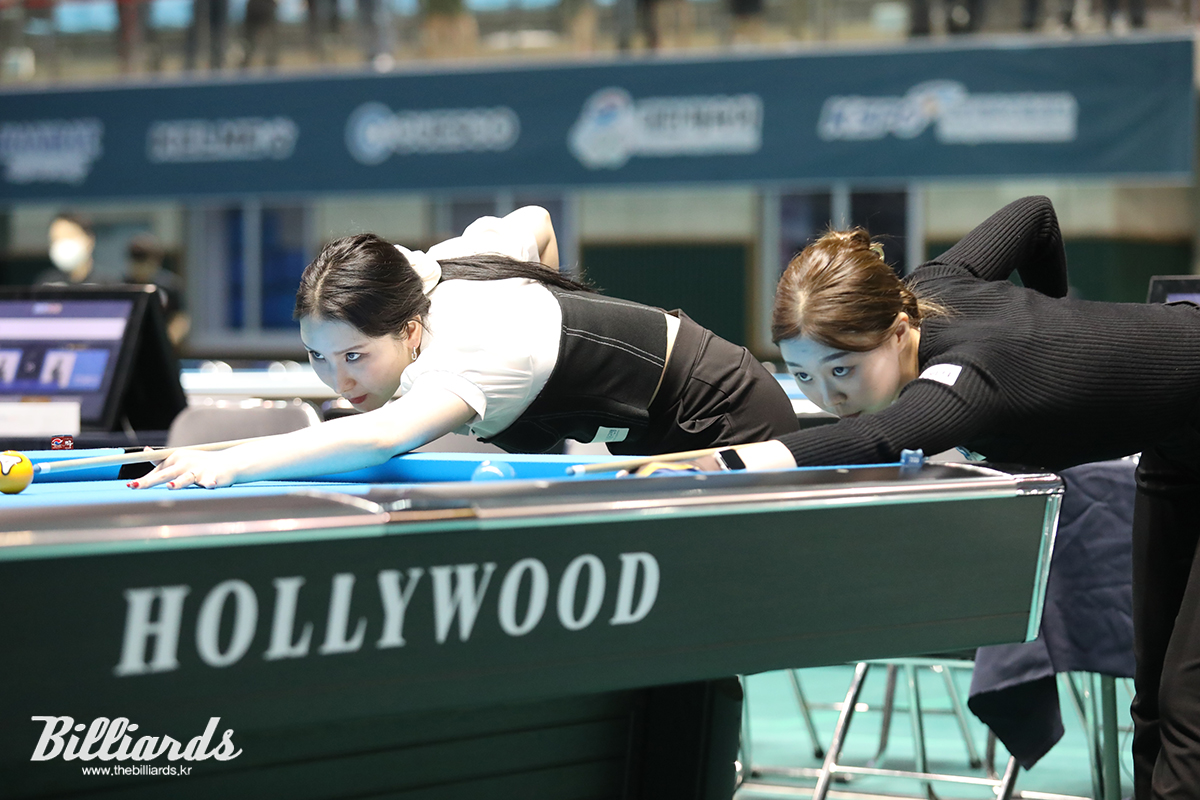 진혜주와 서서아의 결승전 뱅킹. 사진=남원/이용휘 기자