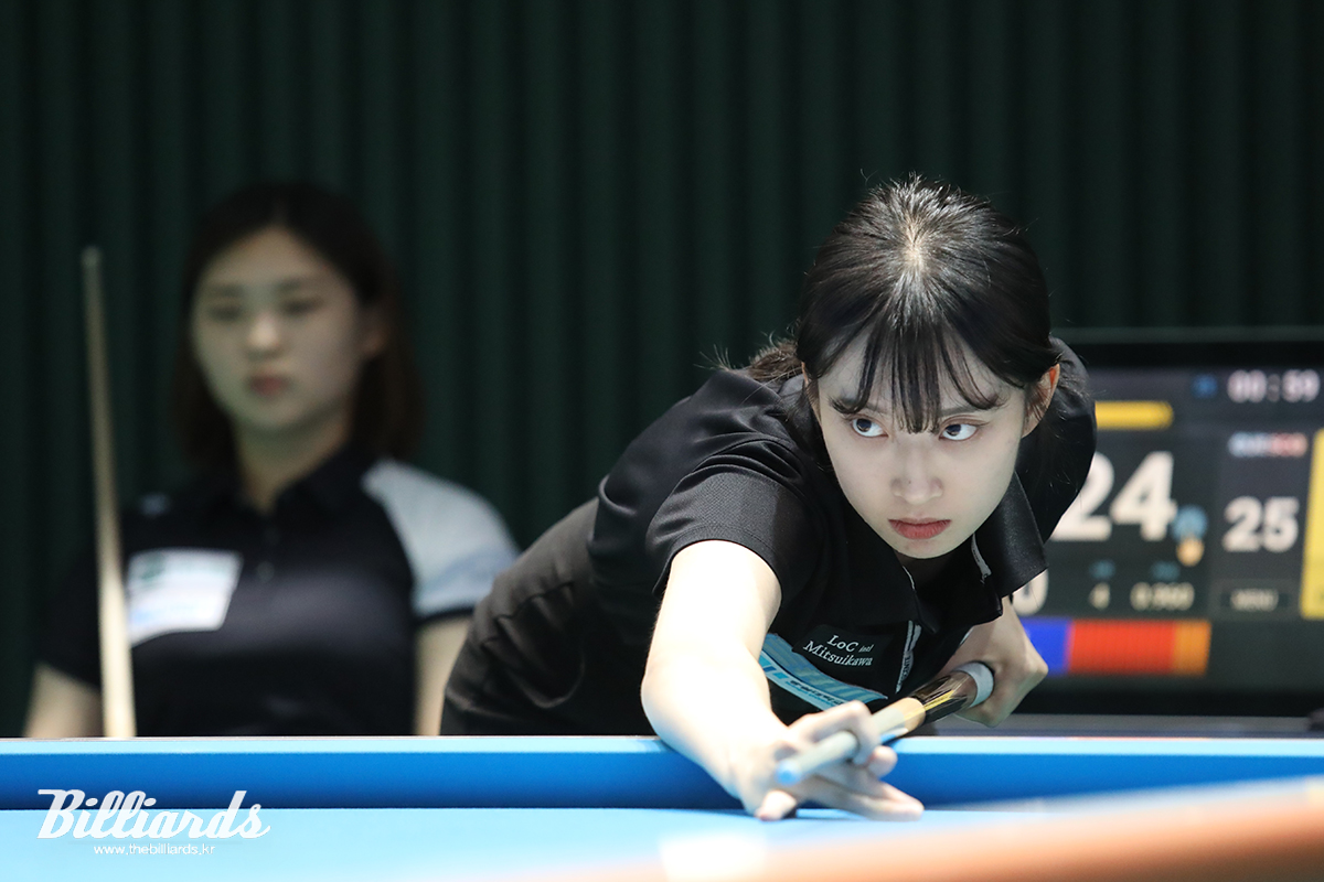 김하은과 결승전 대결을 벌이고 있는 최봄이. 사진=남원/이용휘 기자