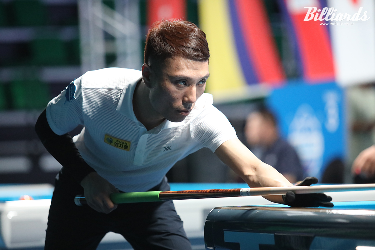 최원준은 다비드 마르티네스(크라운해태)를 세트스코어 3-1로 누르고 16강에 진출했다.  사진=안산/이용휘 기자