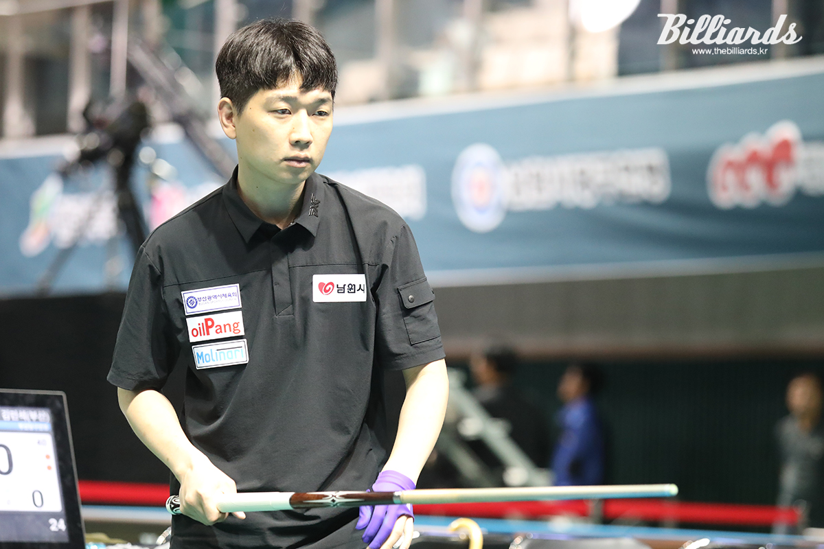 강자인을 꺾고 16강에 오른 김민석. 사진=남원/이용휘 기자