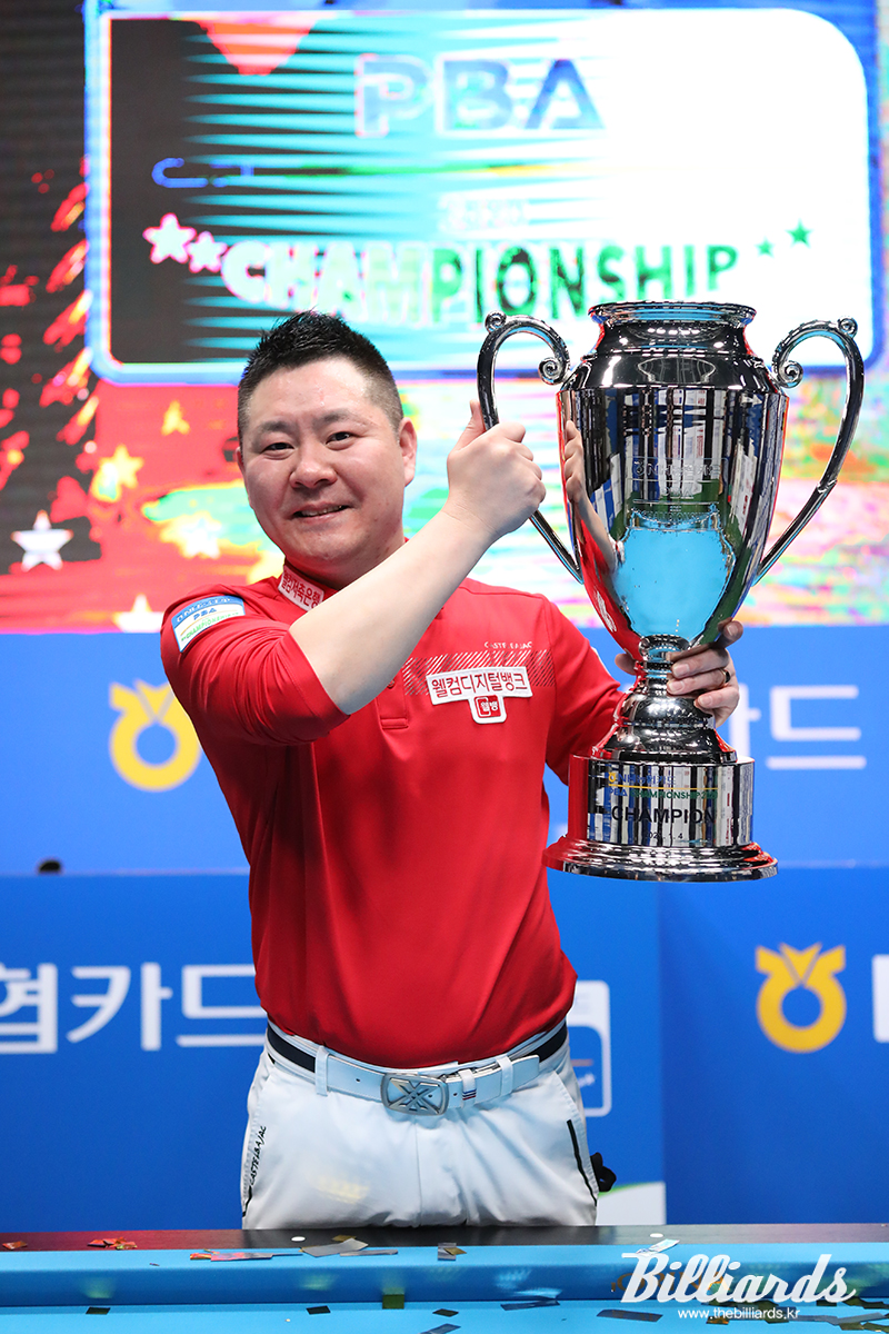 지난 20-21시즌 3차 투어를 우승했던 서현민.   빌리어즈 자료사진