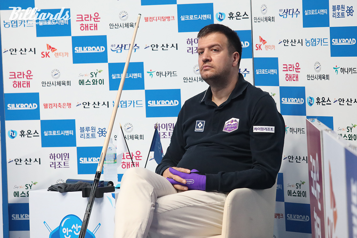 체넷은 사이그너가 64강에서 탈락한 가운데 조재호와 팔라존 등 기존 PBA 챔피언을 연파하고 8강에 진출, 박인수와 준결승 진출을 겨루게 됐다.  사진=안산/이용휘 기자