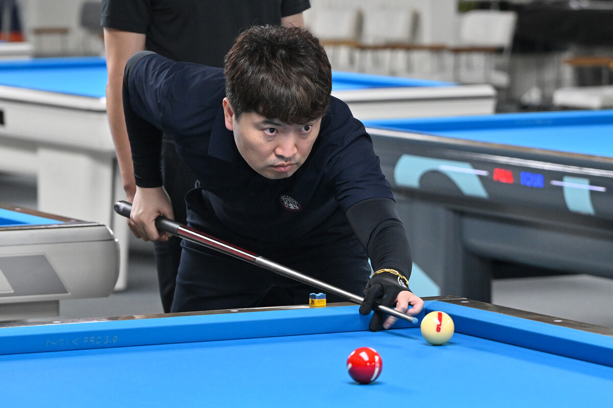 결승에서 경기 중인 원호수.  사진=PBA 제공